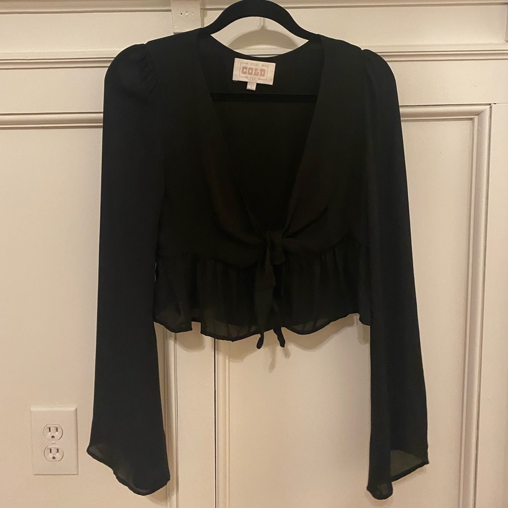 Stone Cold Fox Tie-Front Blouse